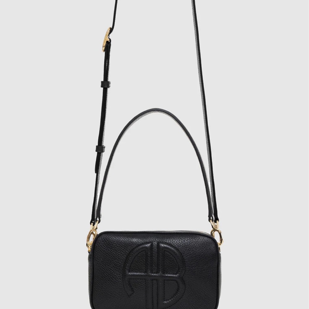 Anine Bing Charcoal Leather Crossbody Bag - Picture 6 of 6